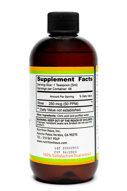 Colloidal Silver 50PPM - Nutrition Haus